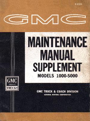 X-6323 1963 GMC Light Truck Mainttenance Manual Supplement